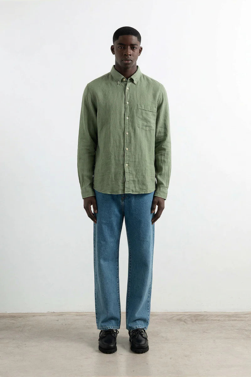 Linen shirt khaki