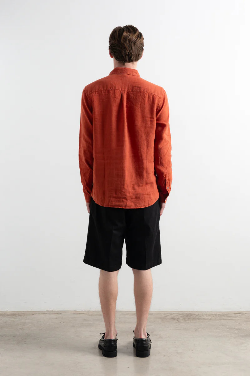 Linen shirt brick