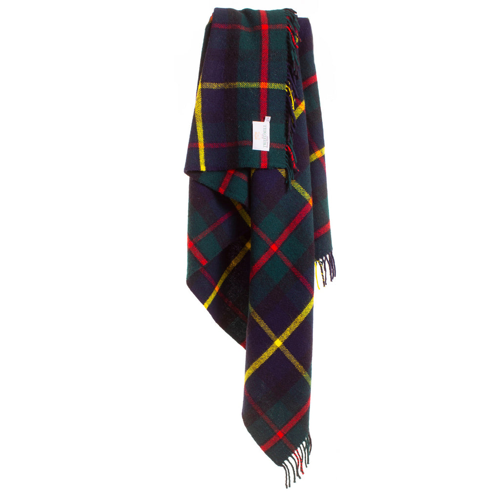 Plaid laine vierge tartan vert