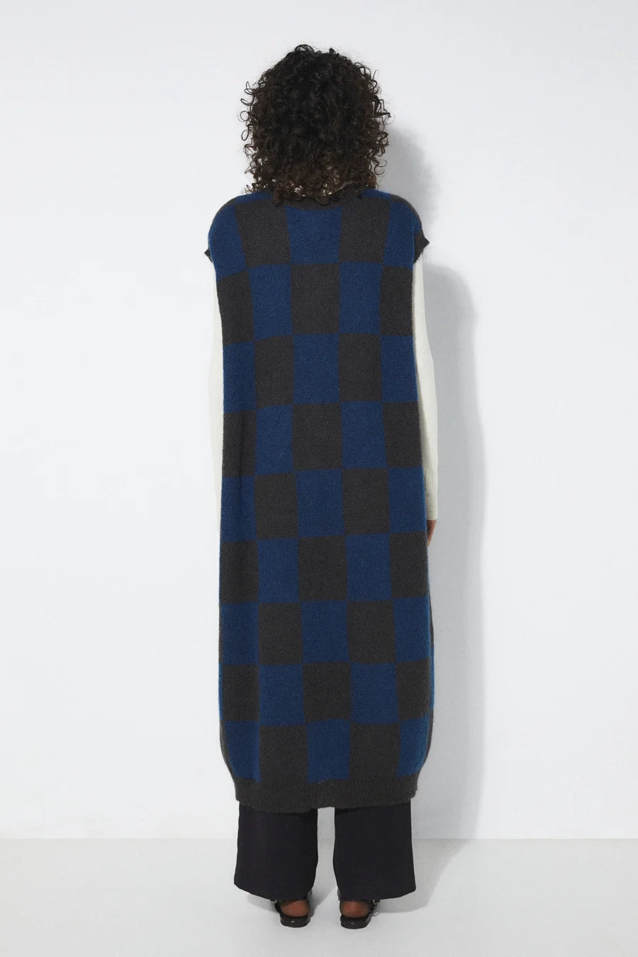 Elaine vest checked