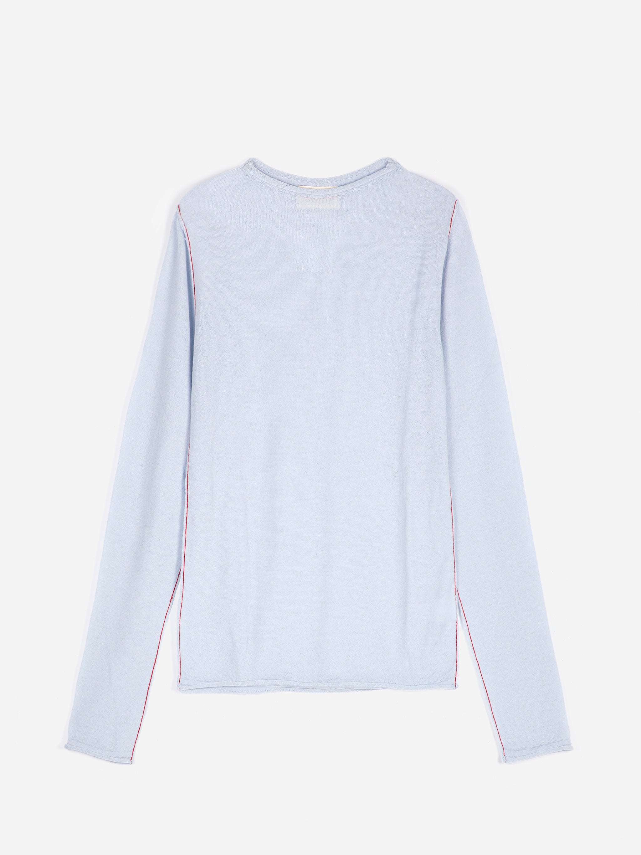 Turtleneck knitted merino jumper light blue