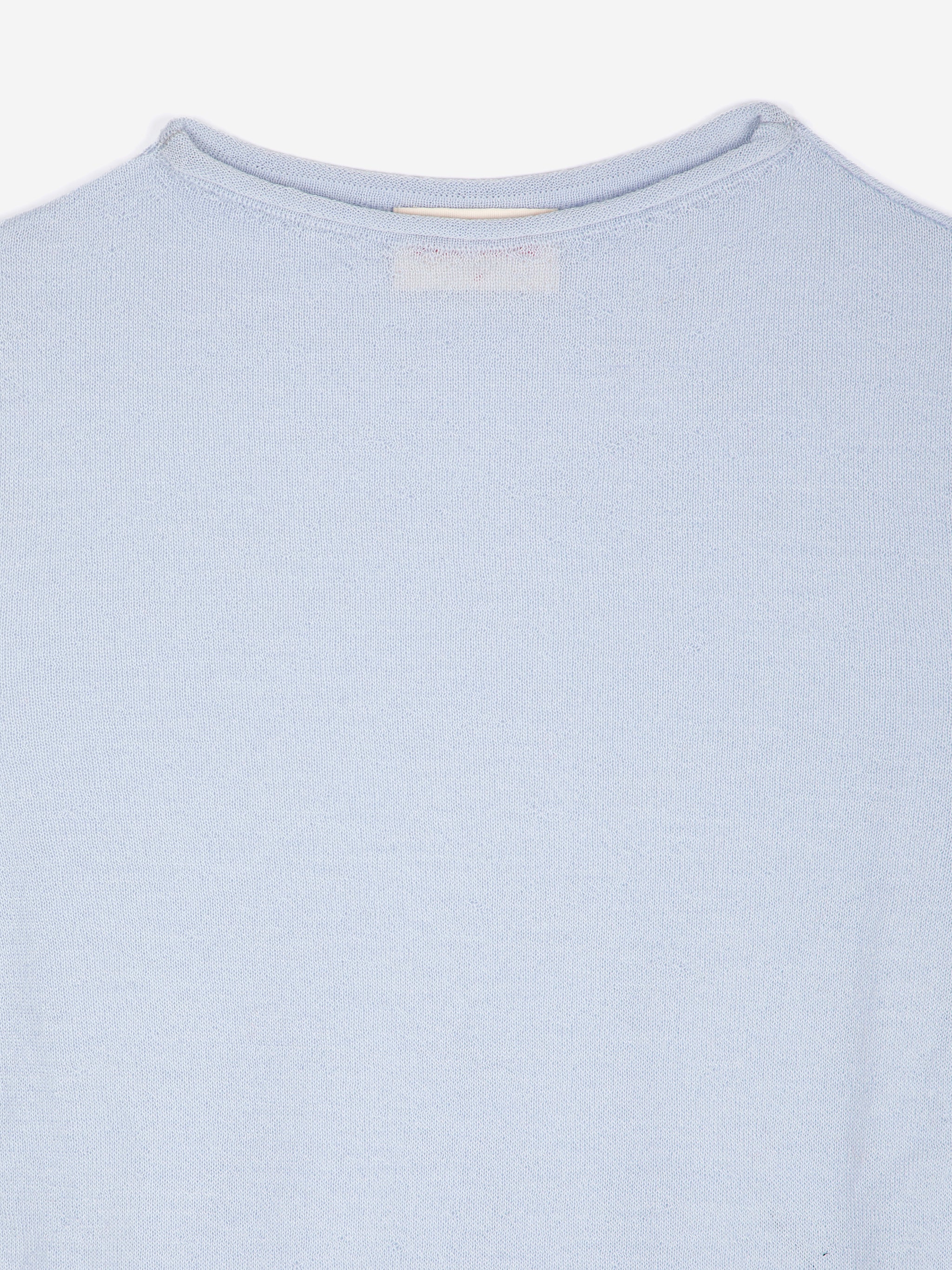 Turtleneck knitted merino jumper light blue