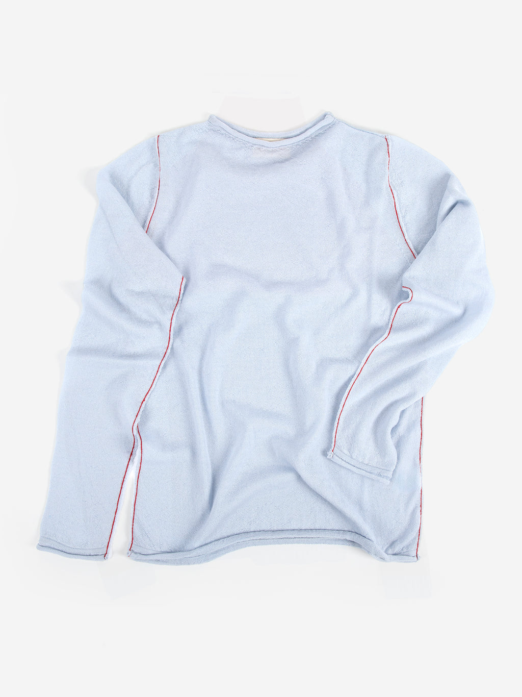 Turtleneck knitted merino jumper light blue