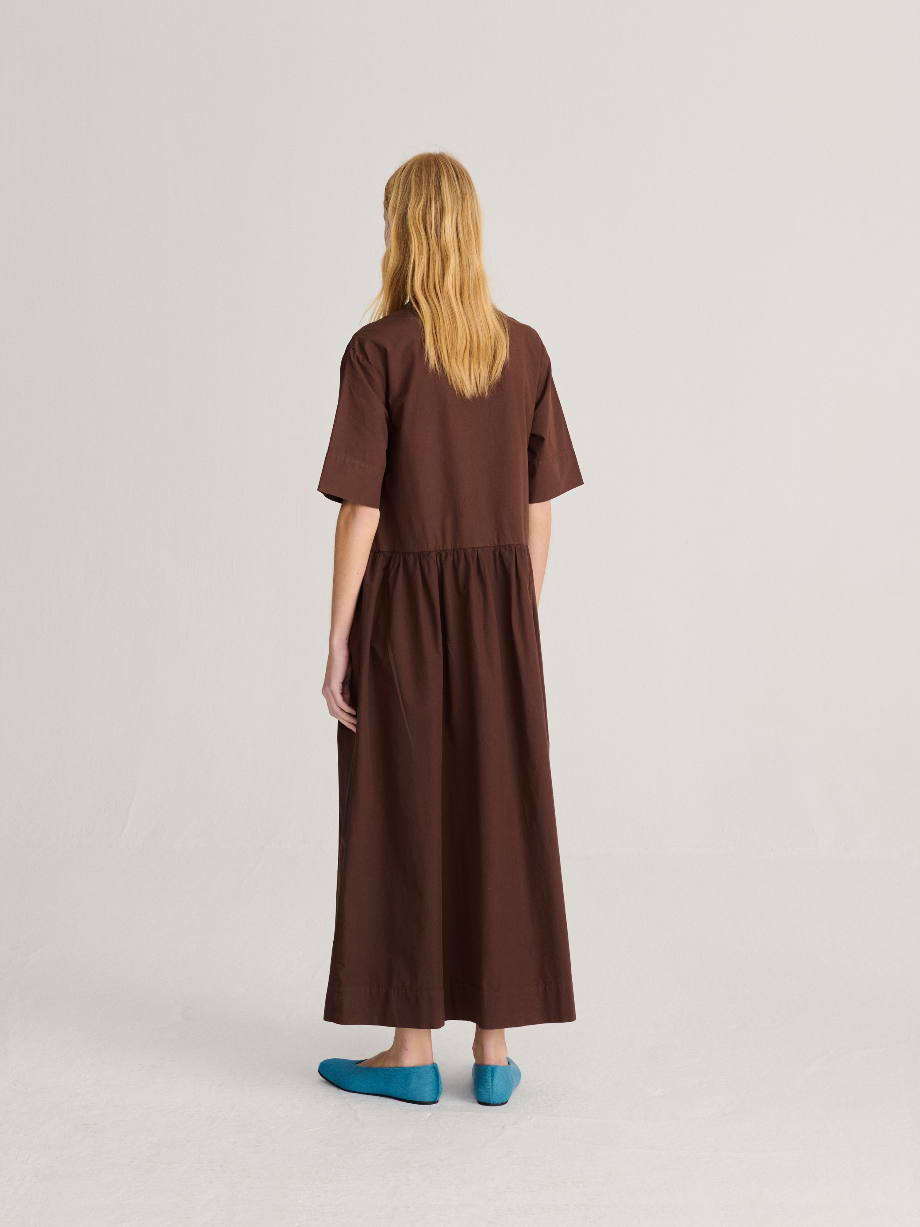 Monster mug paper touch midi dress brown