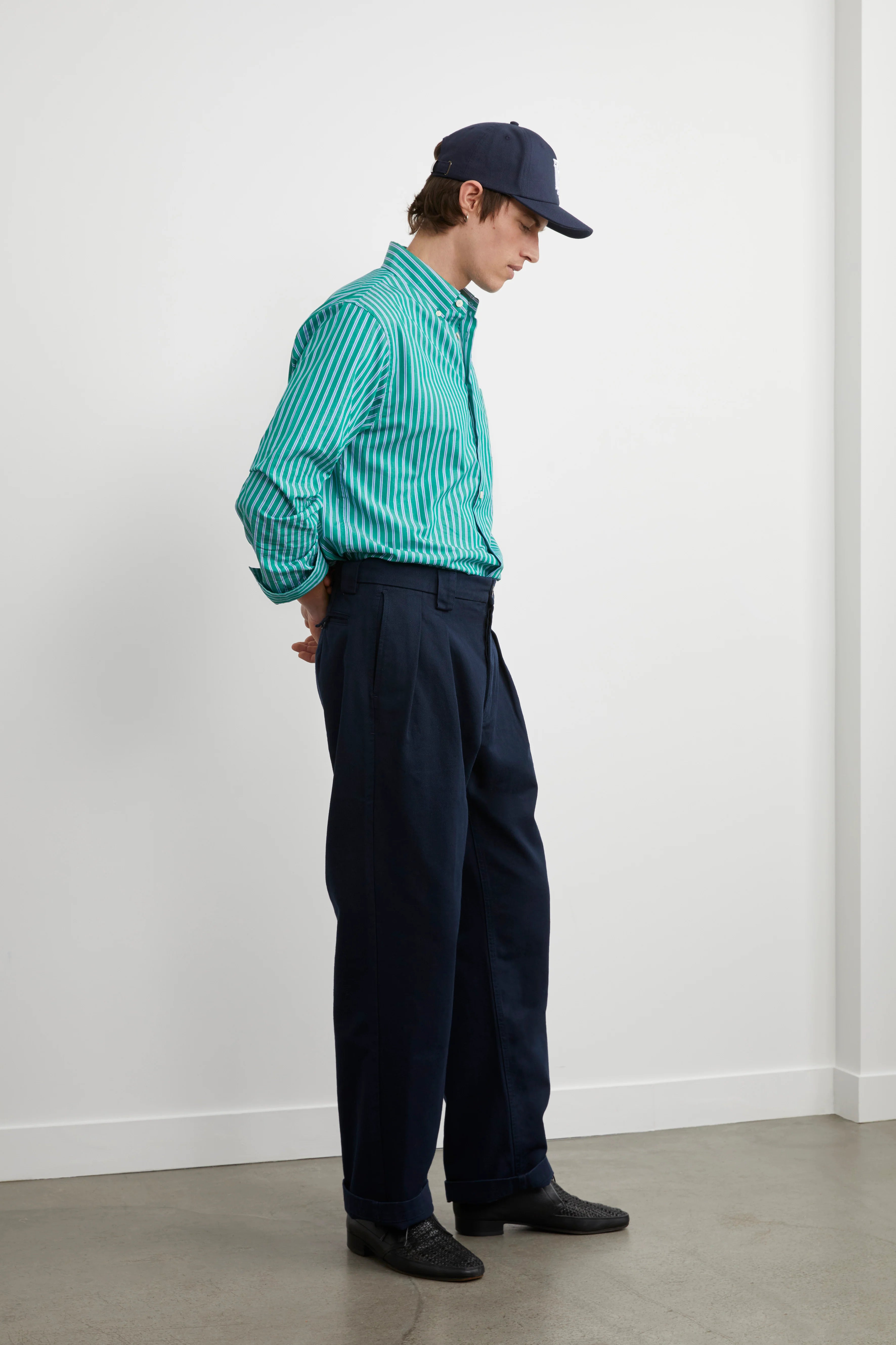 Pantalon à pinces marin