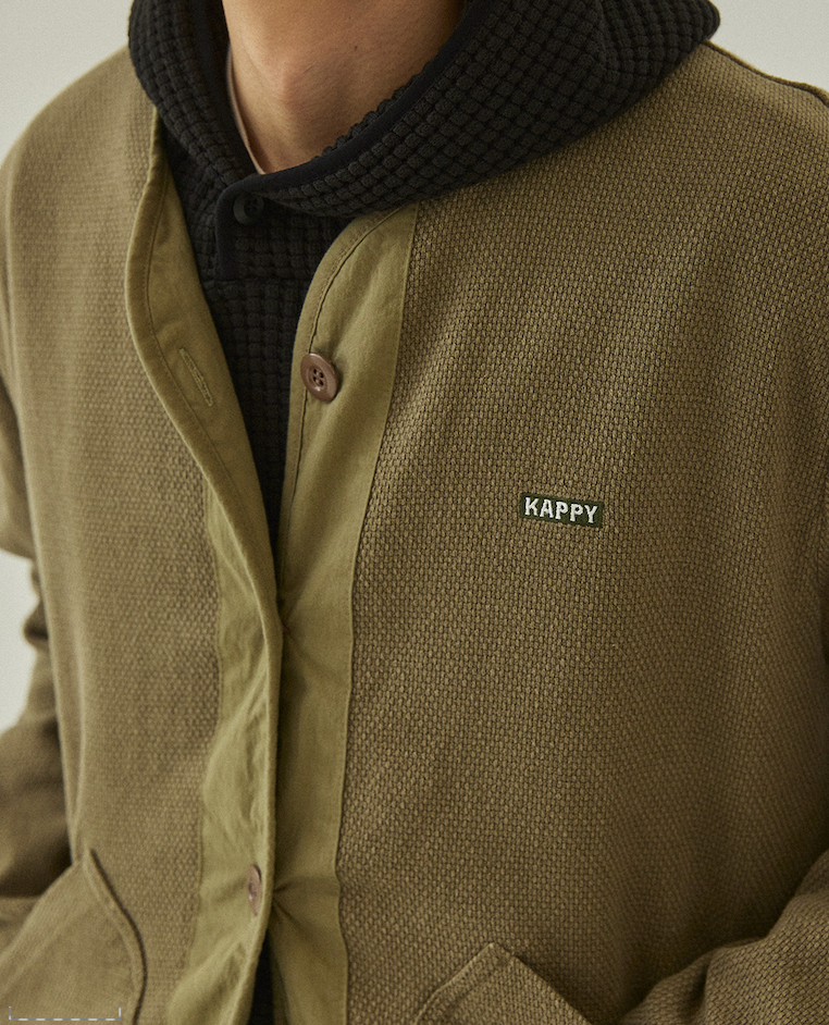 Reversible round utility jacket khaki