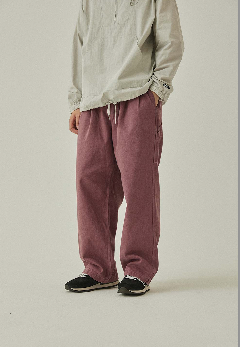 Two tuck wide cation pants purple