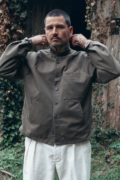 Dune-coloured lined khaki jacket