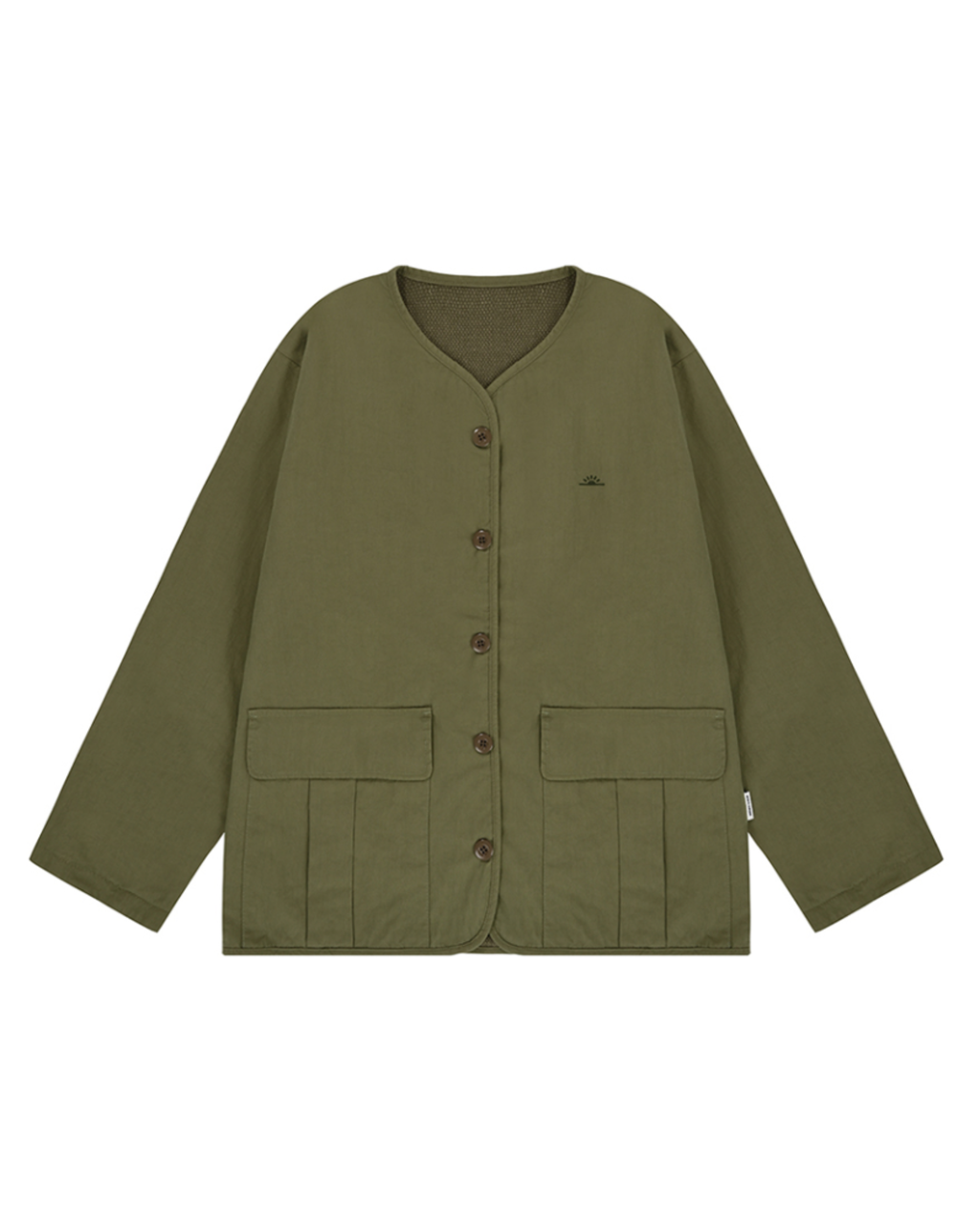 Reversible round utility jacket khaki