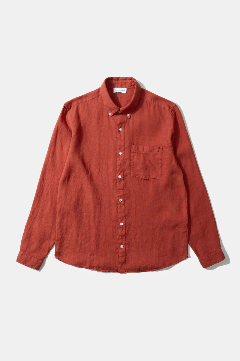 Linen shirt brick
