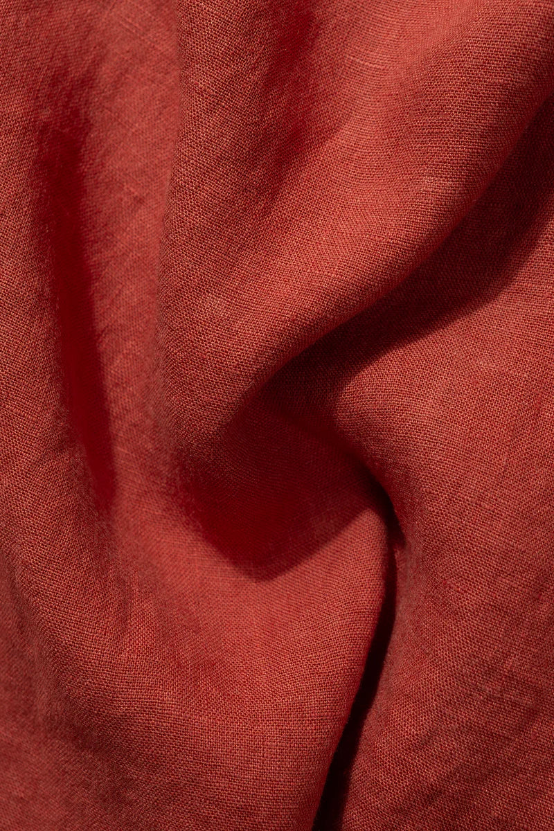 Linen shirt brick