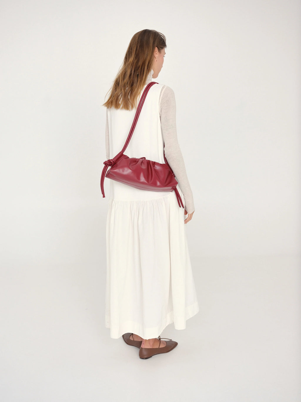 Dumpling bag cherry red