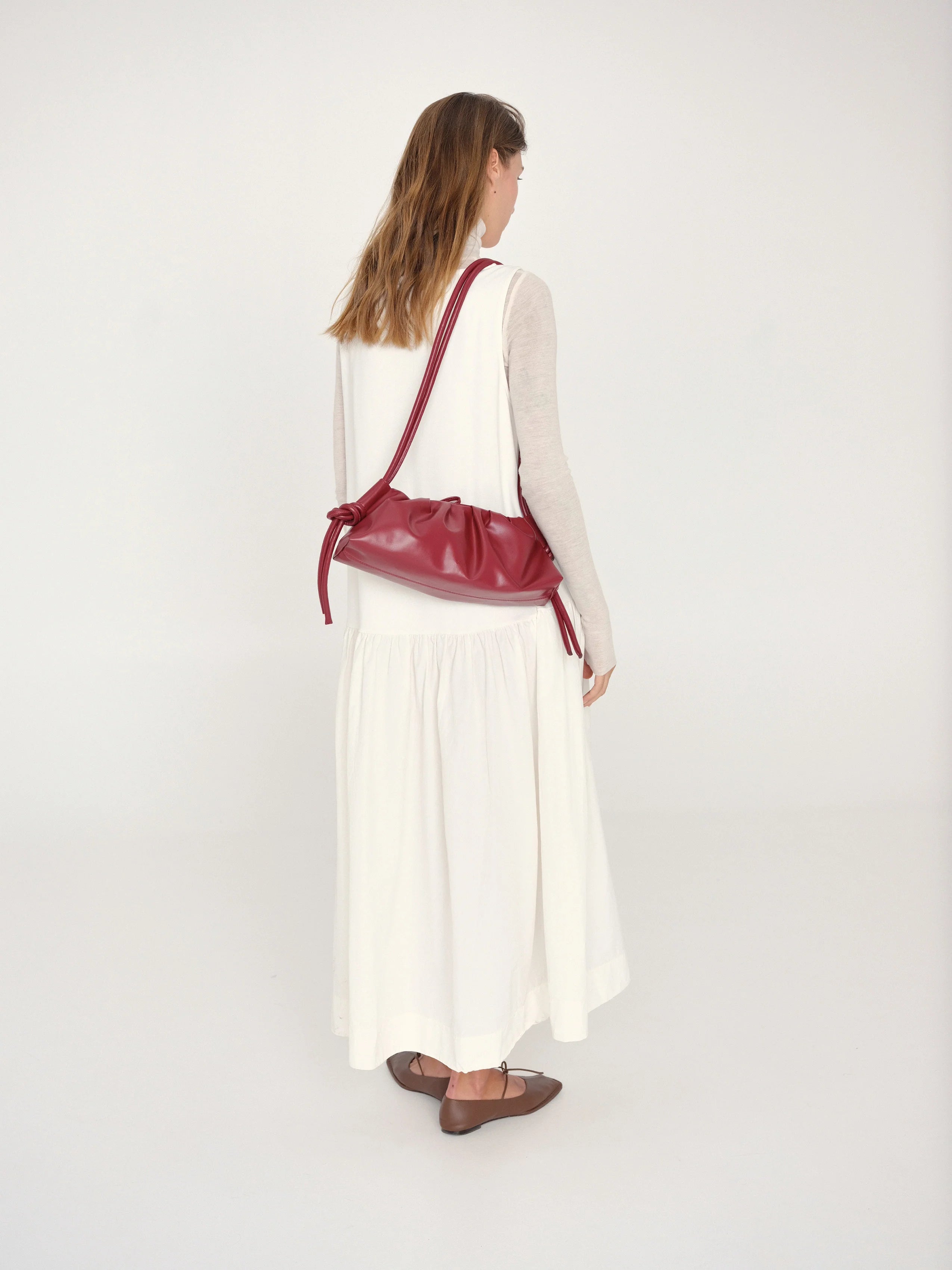 Dumpling bag cherry red