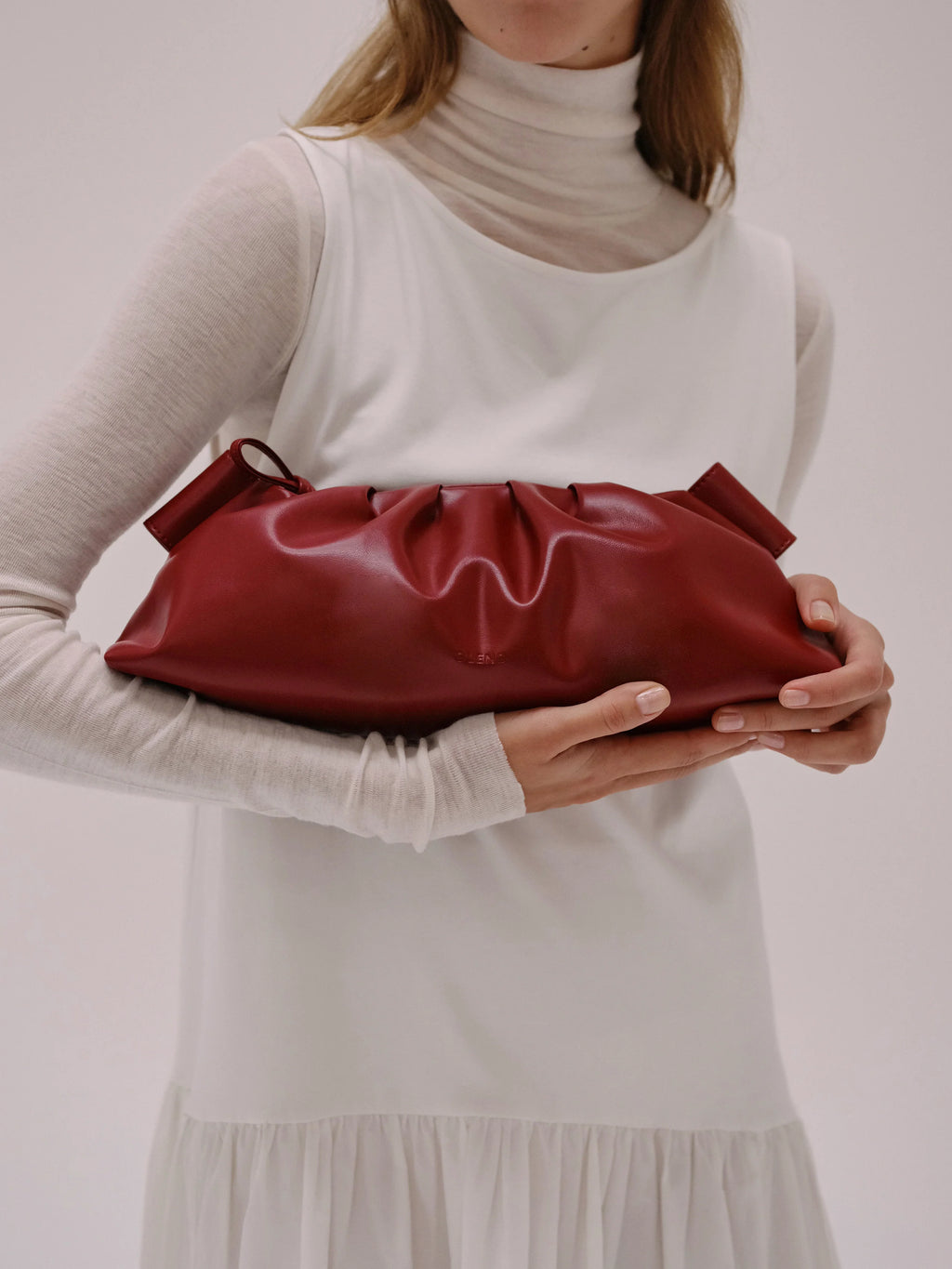 Dumpling bag cherry red