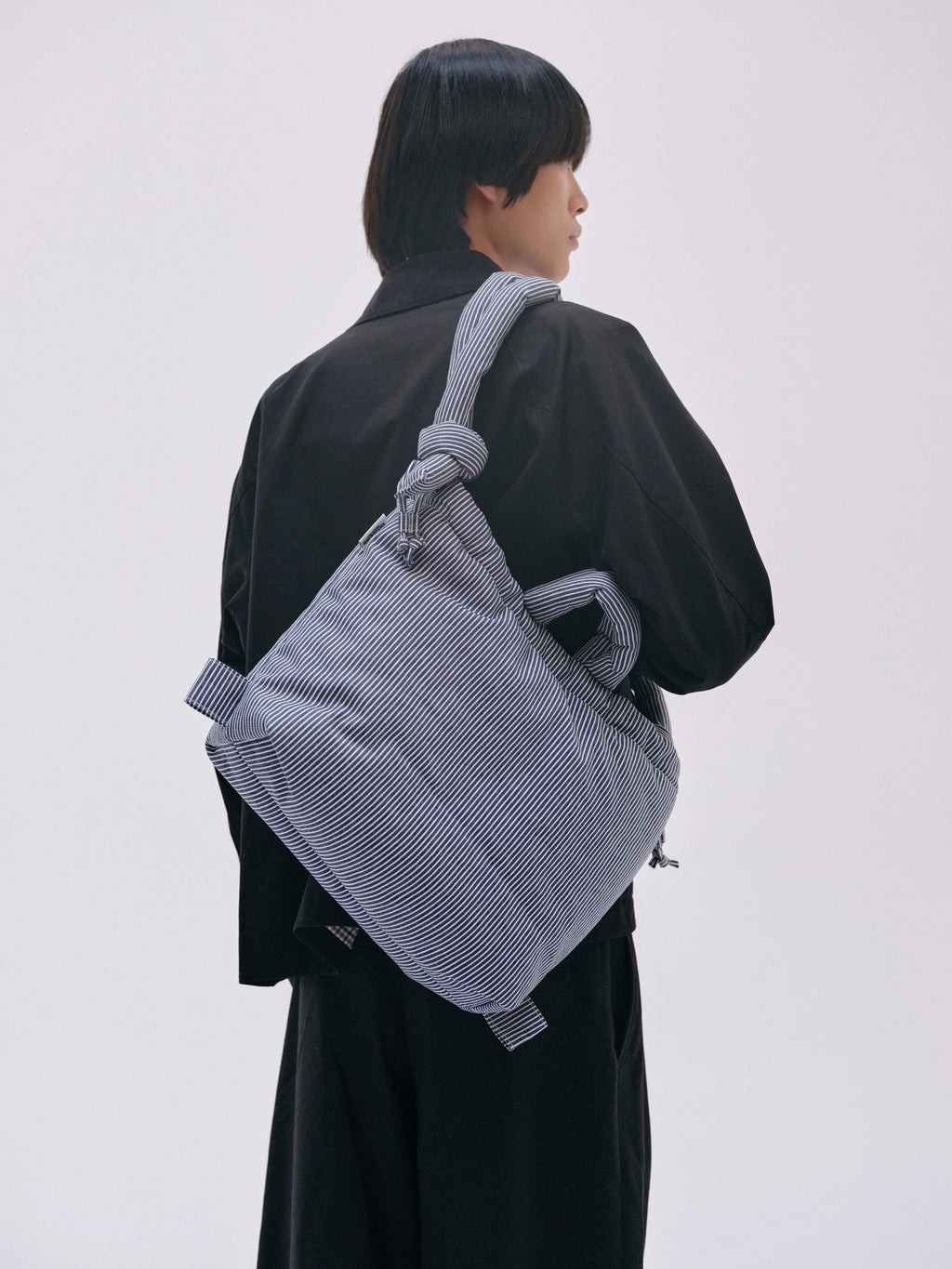 Ona soft bag cotton navy stripe