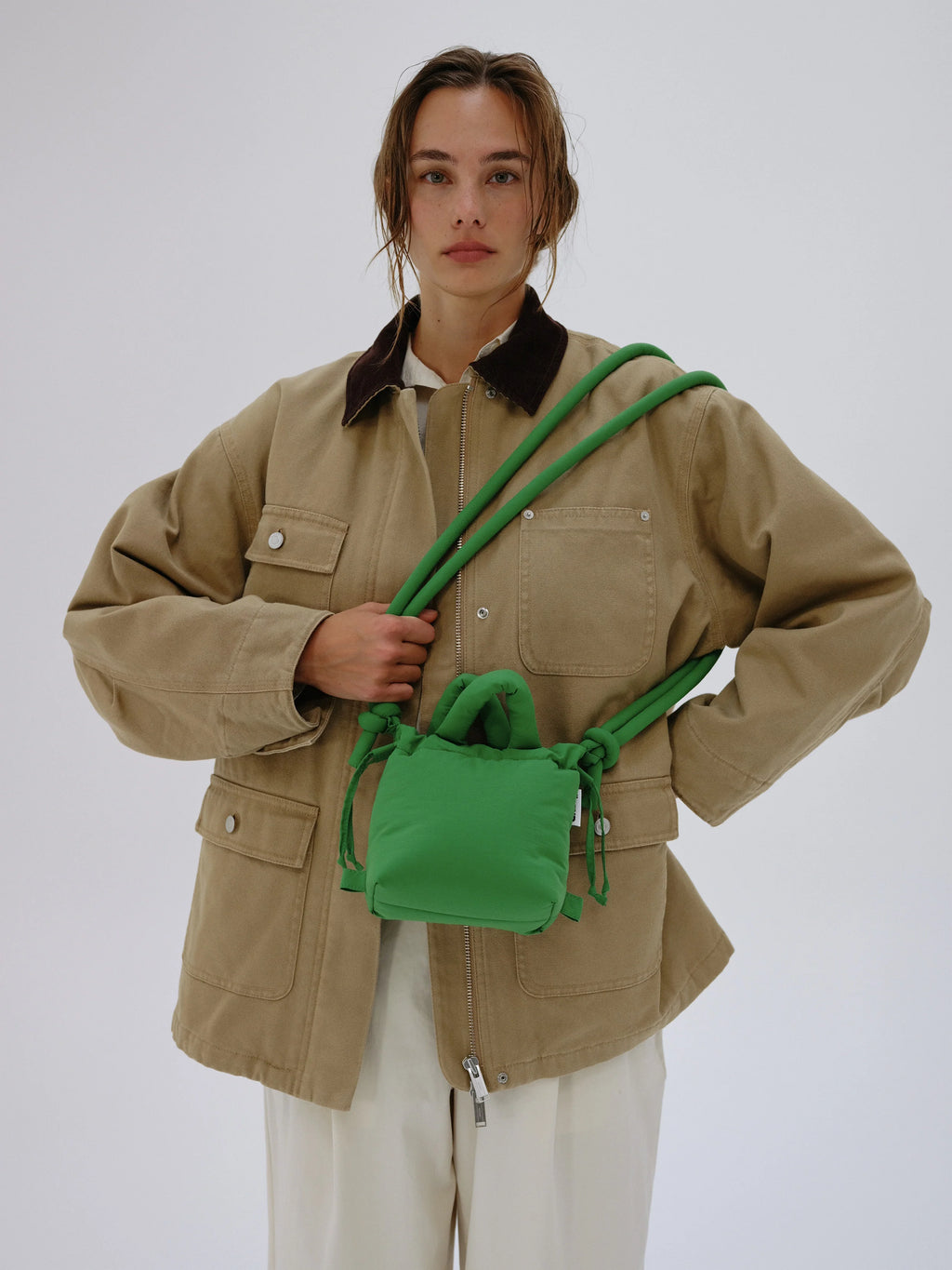 Micro-soft green bag