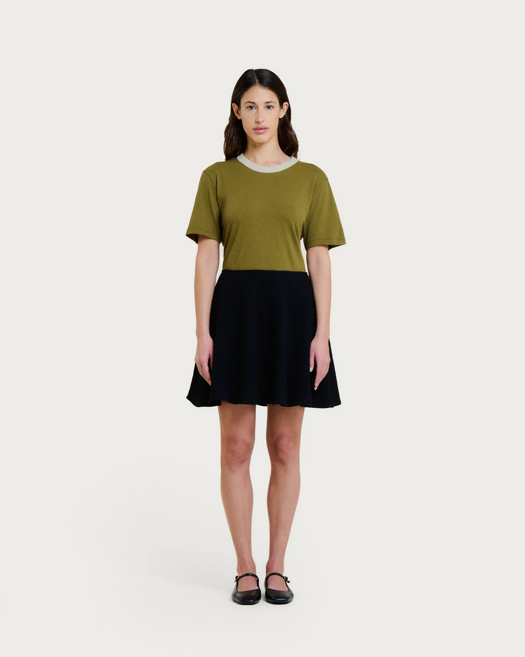 Tilia black flared skirt