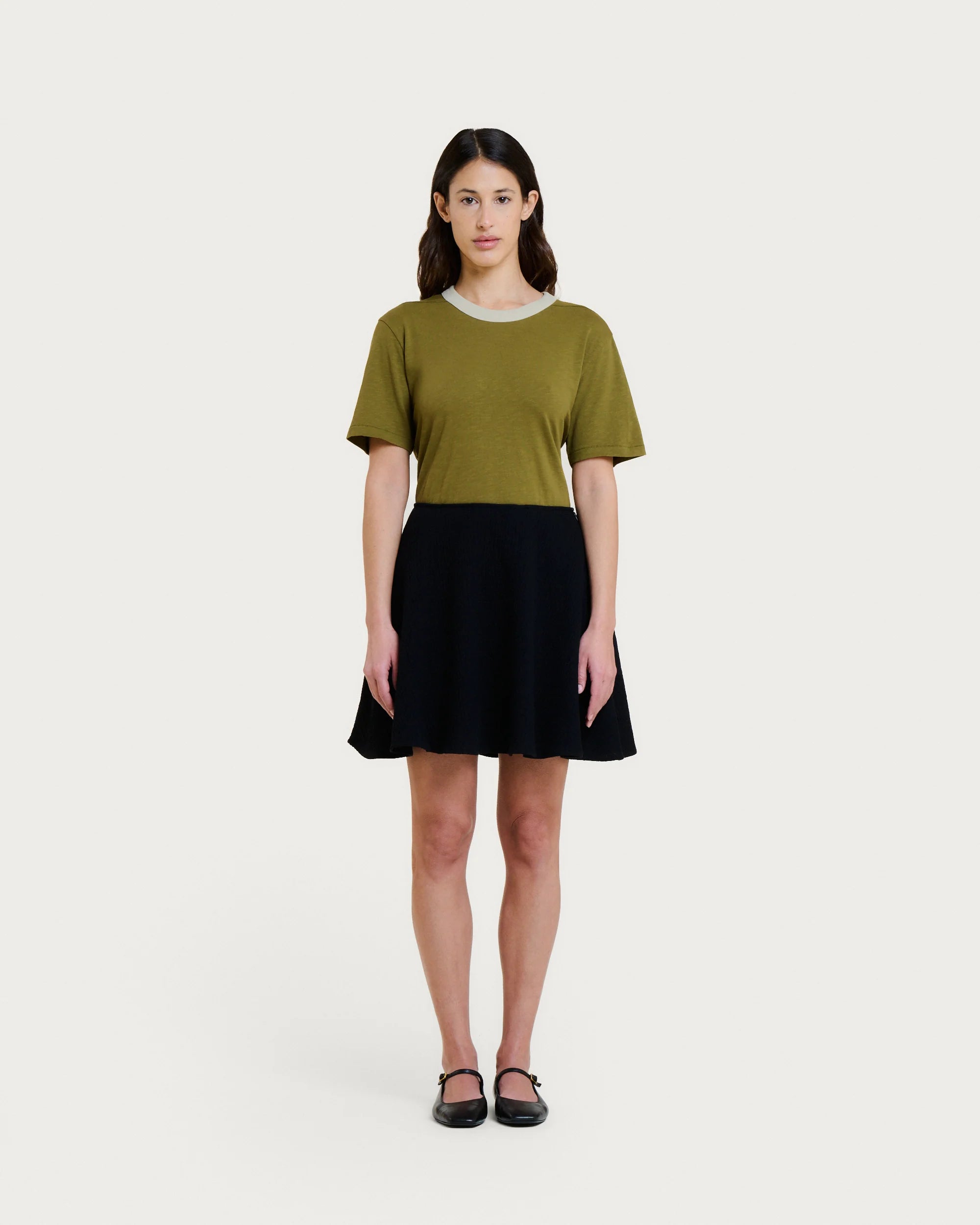 Tilia black flared skirt