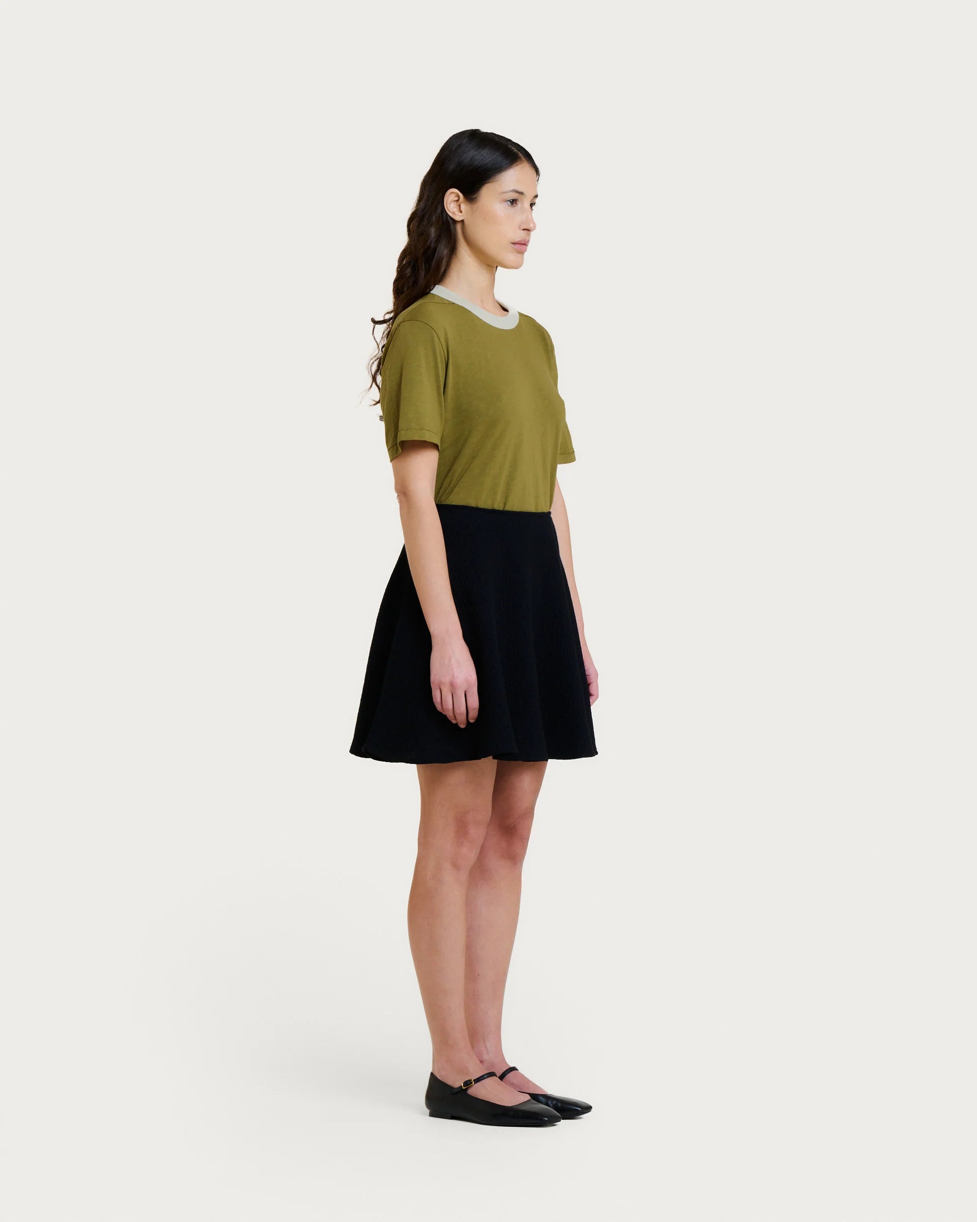 Tilia black flared skirt