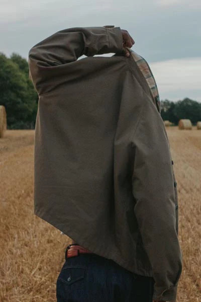Dune-coloured lined khaki jacket
