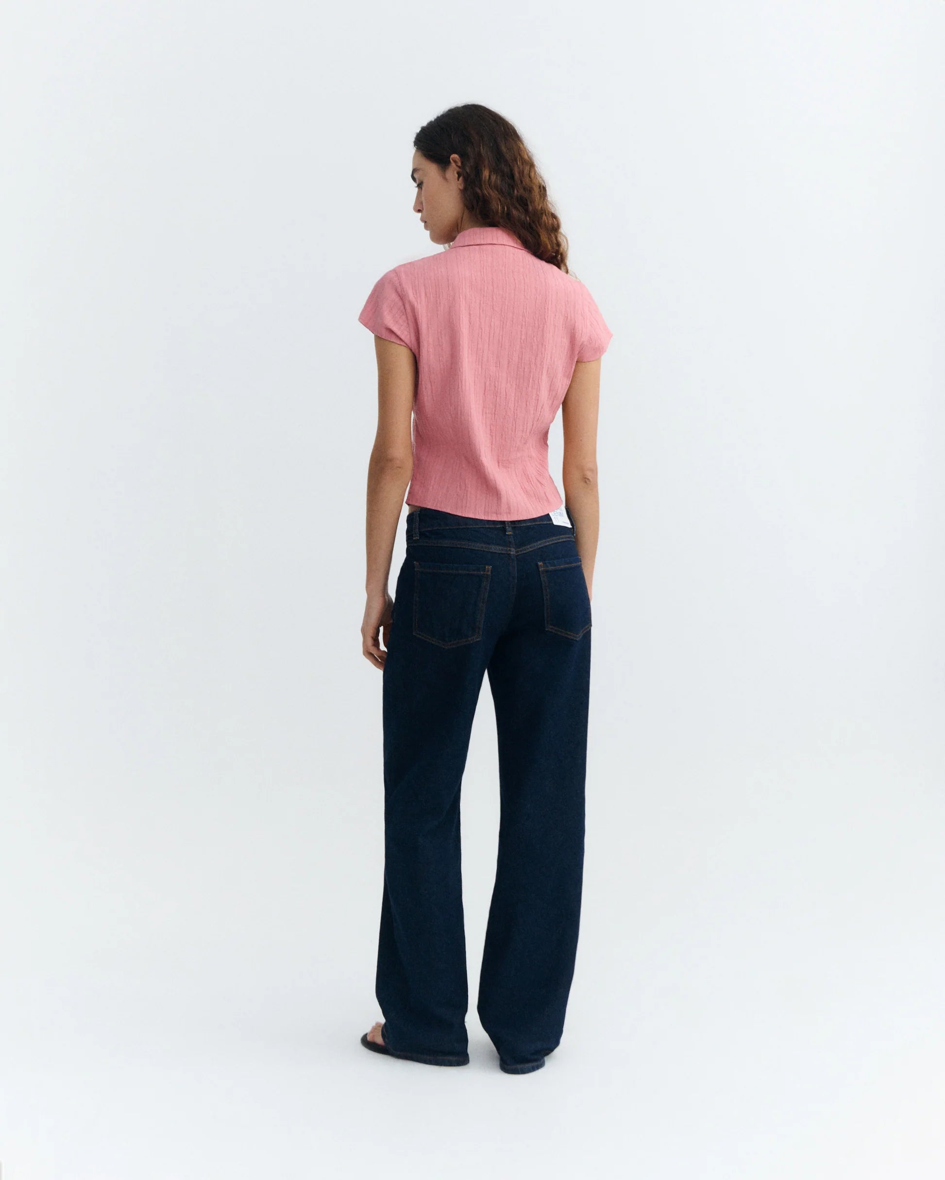 Kitty blouse rosette pink