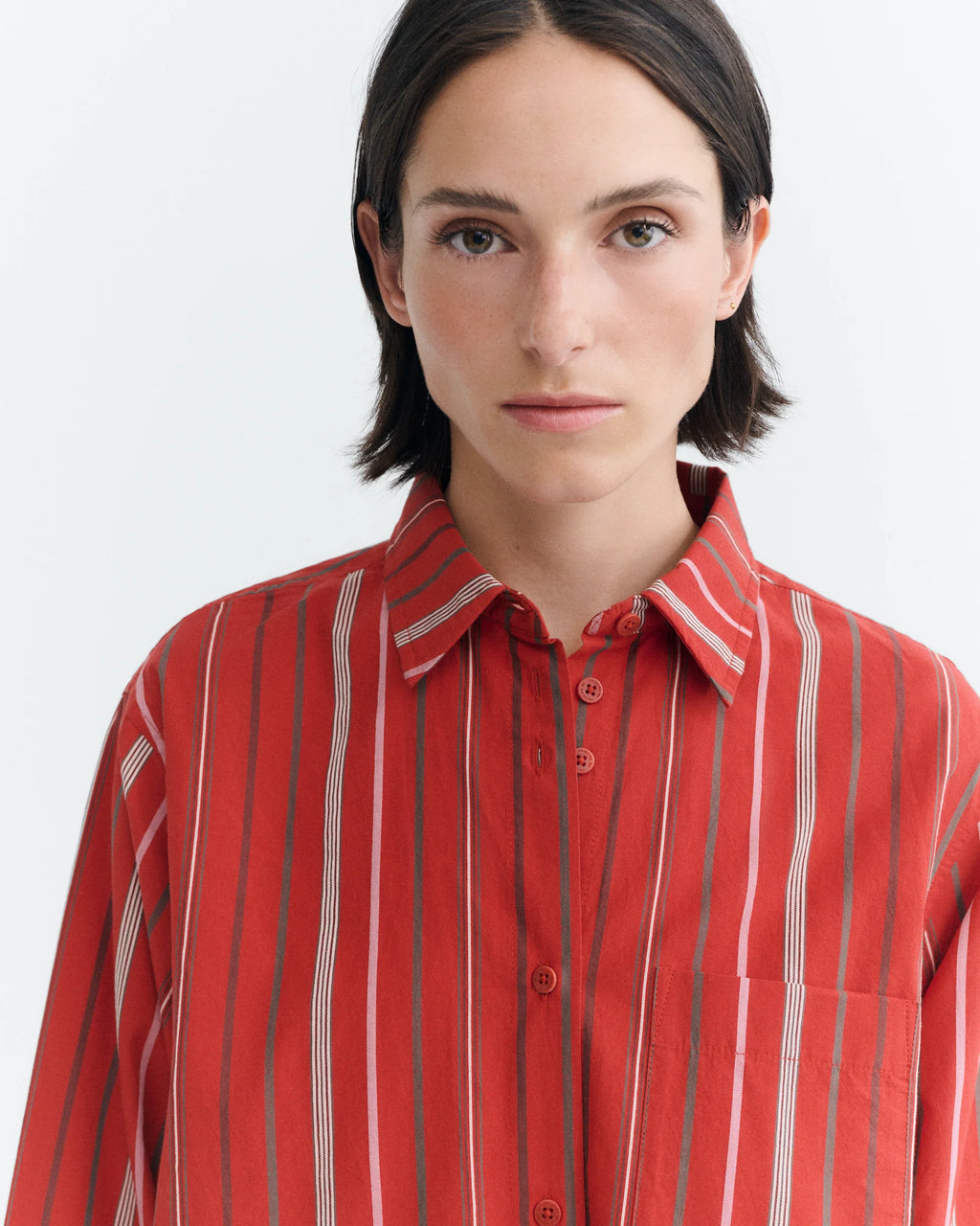Red steffi stripes odelia blouse