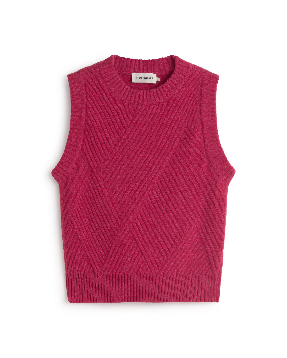 Red kaia knitted vest