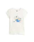 Meowrobics white myrna tee