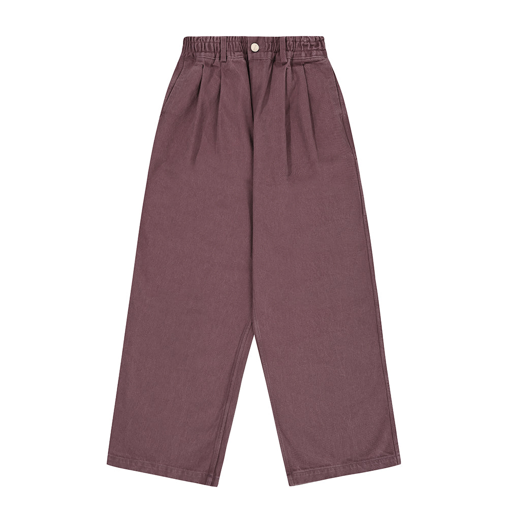 Two tuck wide cation pants purple