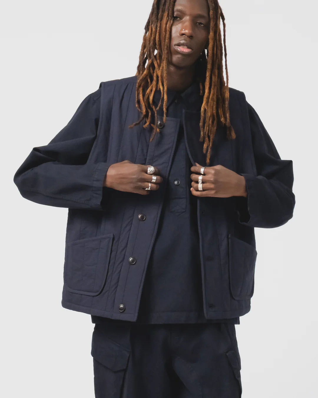 Barrage Inkt quilted cotton vest