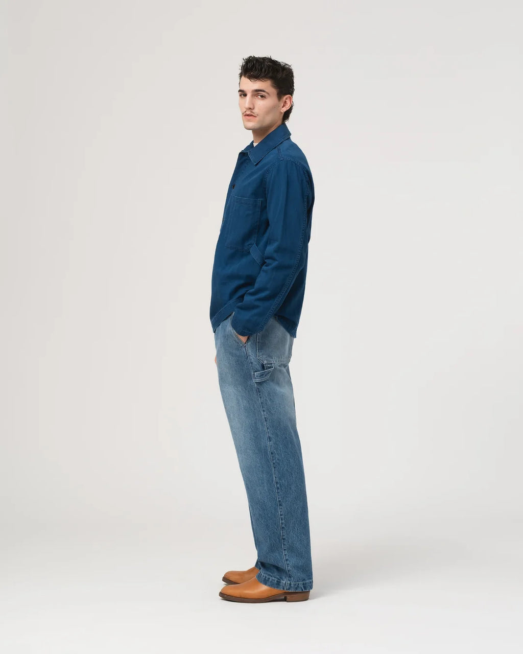 Fisherman shirt blue