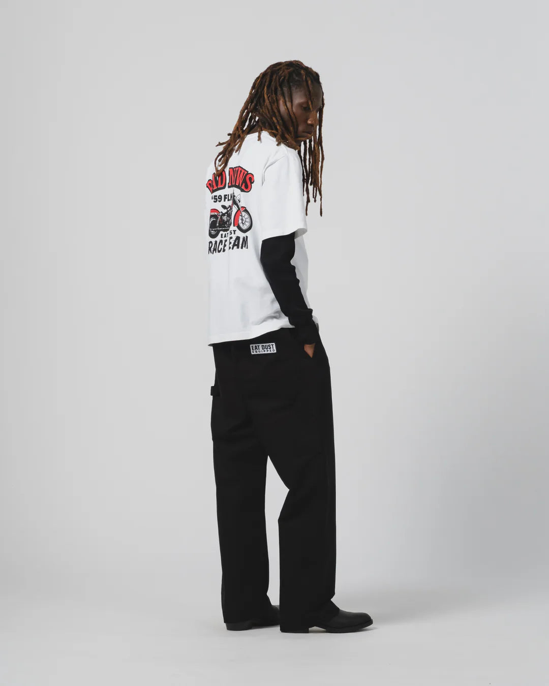 Bad News Tee Open End White