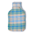 Blue pure virgin wool hot water bottle