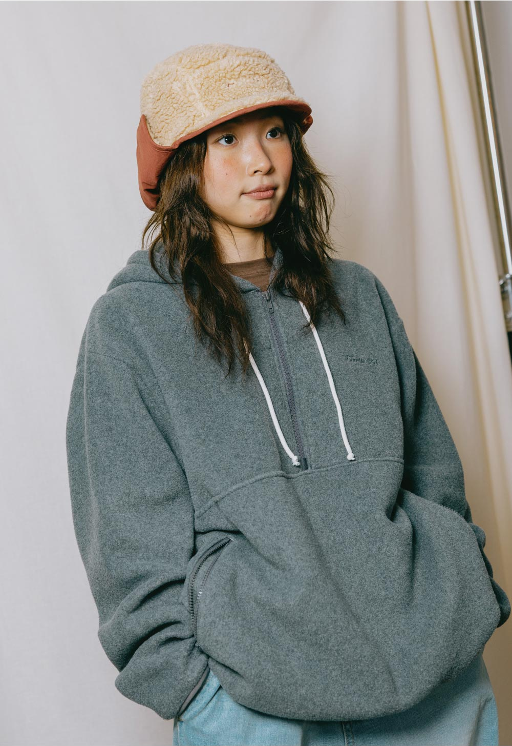 Ripstop reversible trooper hat red