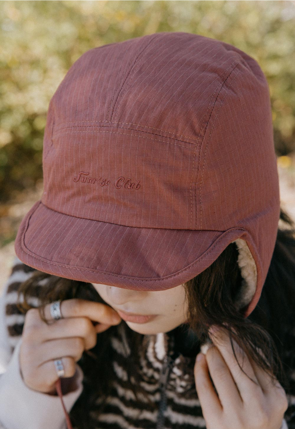 Ripstop reversible trooper hat red