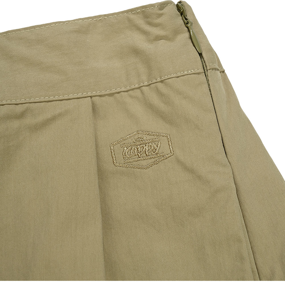 Flare banding skirt beige