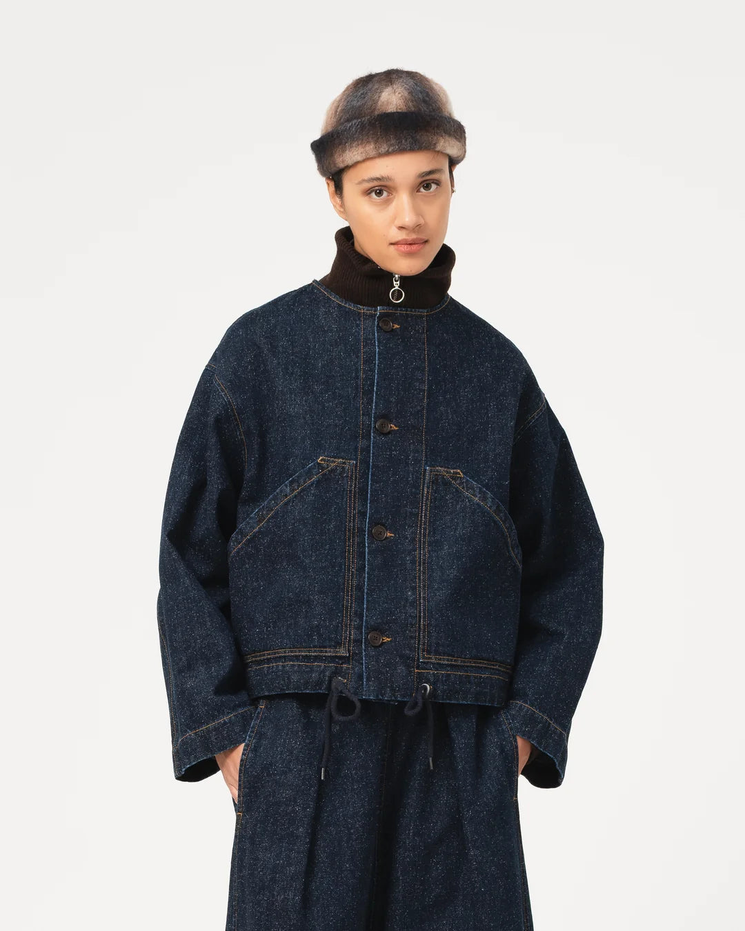 Nuclear jacket neppy denim indigo