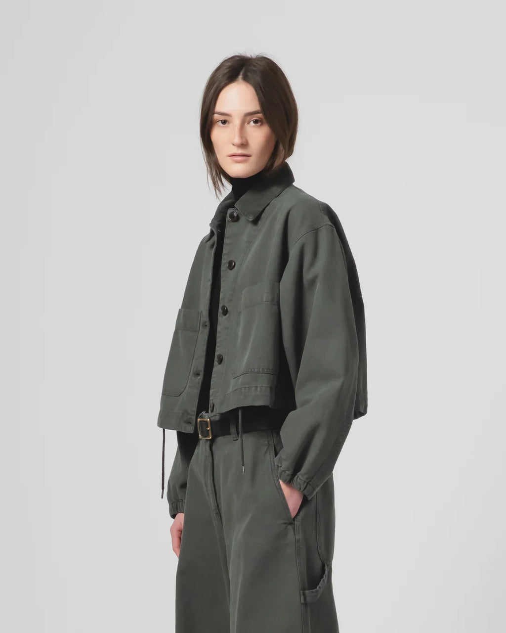 Woopsie Jacket Canvas Forest Green