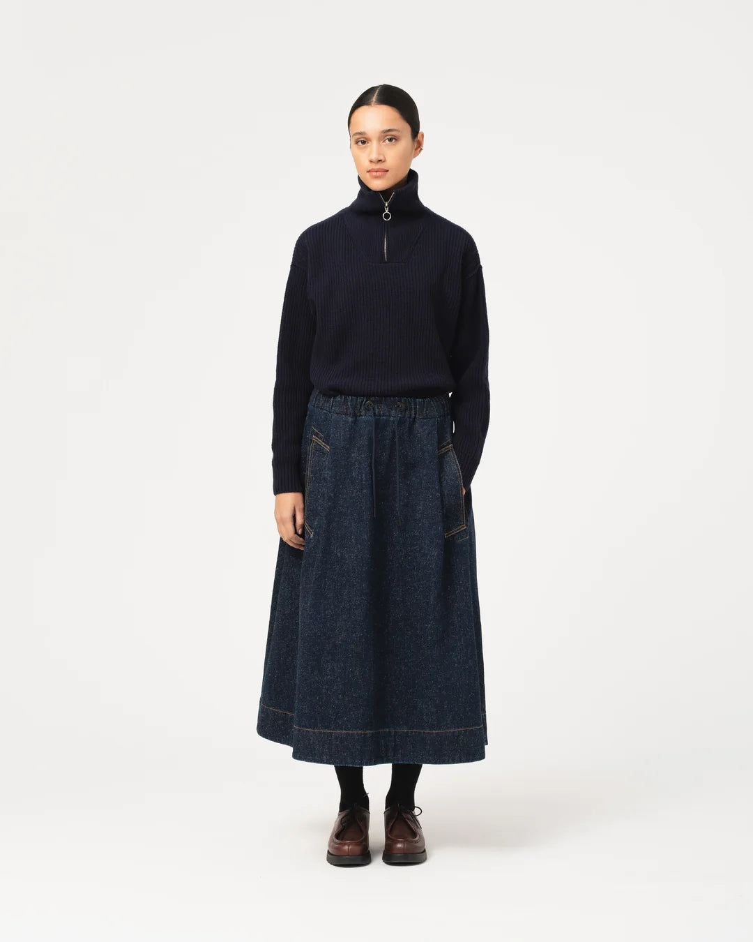 Meadow skirt neppy denim