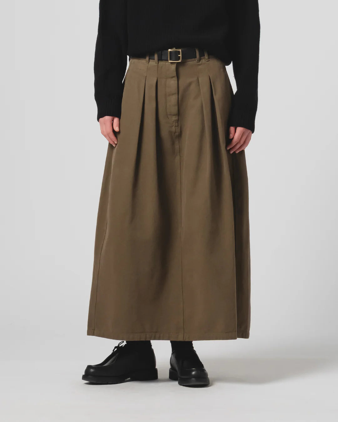 Bulb Skirt Canvas Fossil Green